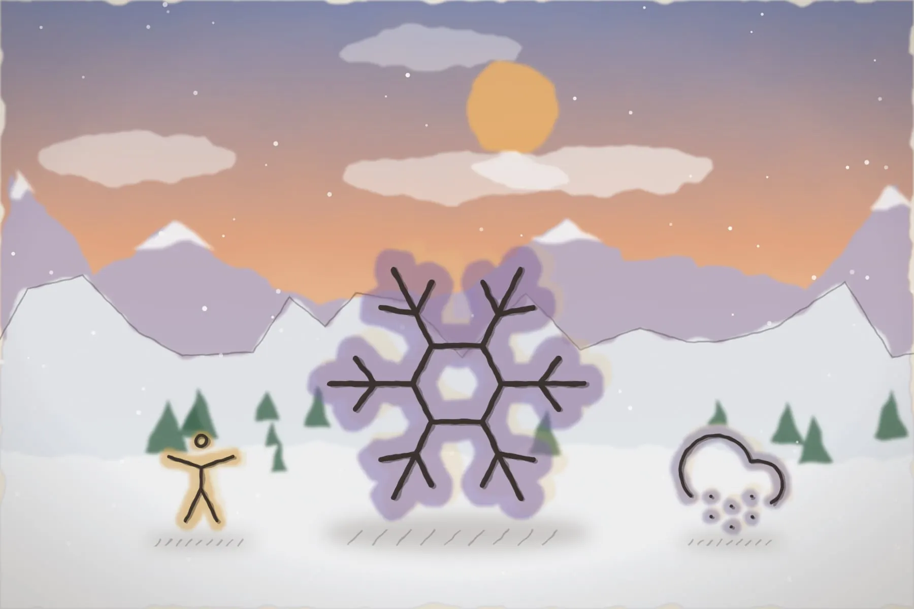 Lecție de snowboard (ilustrație)
