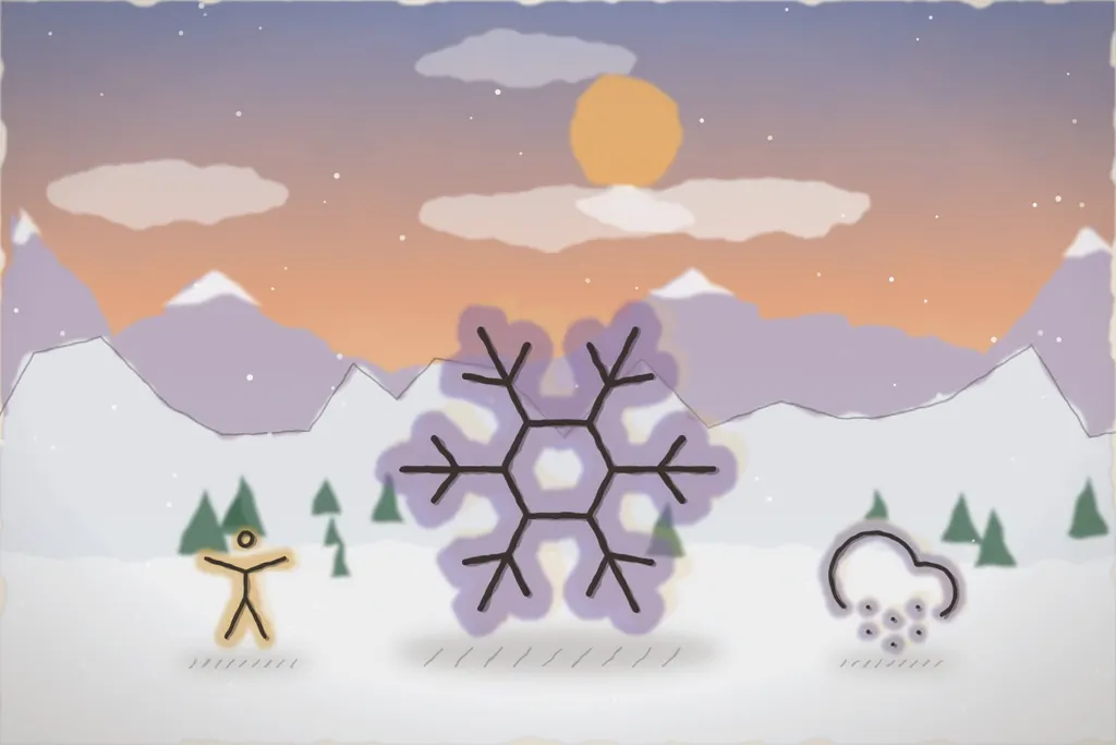 Lecție de snowboard (ilustrație)